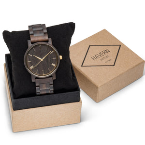 The Curtis Gold | Set of 12 Groomsmen Wood Watches